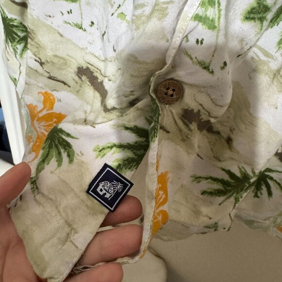 Caribbean Joe Hawaiian Shirt Mens L Palm Trees Cruise Vacation Tropical Island - Picture 3 of 6